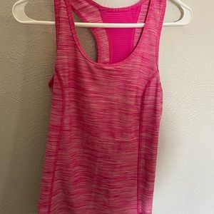 Pink athletic tank top